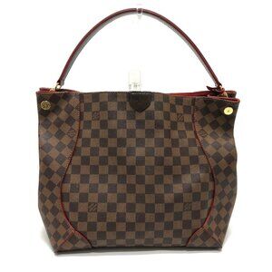 LOUIS VUITTON Black Damier Canvas Shoulder Bag